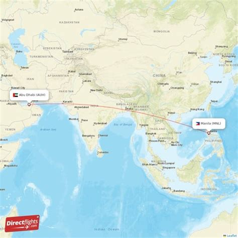 flights from auh to mnl